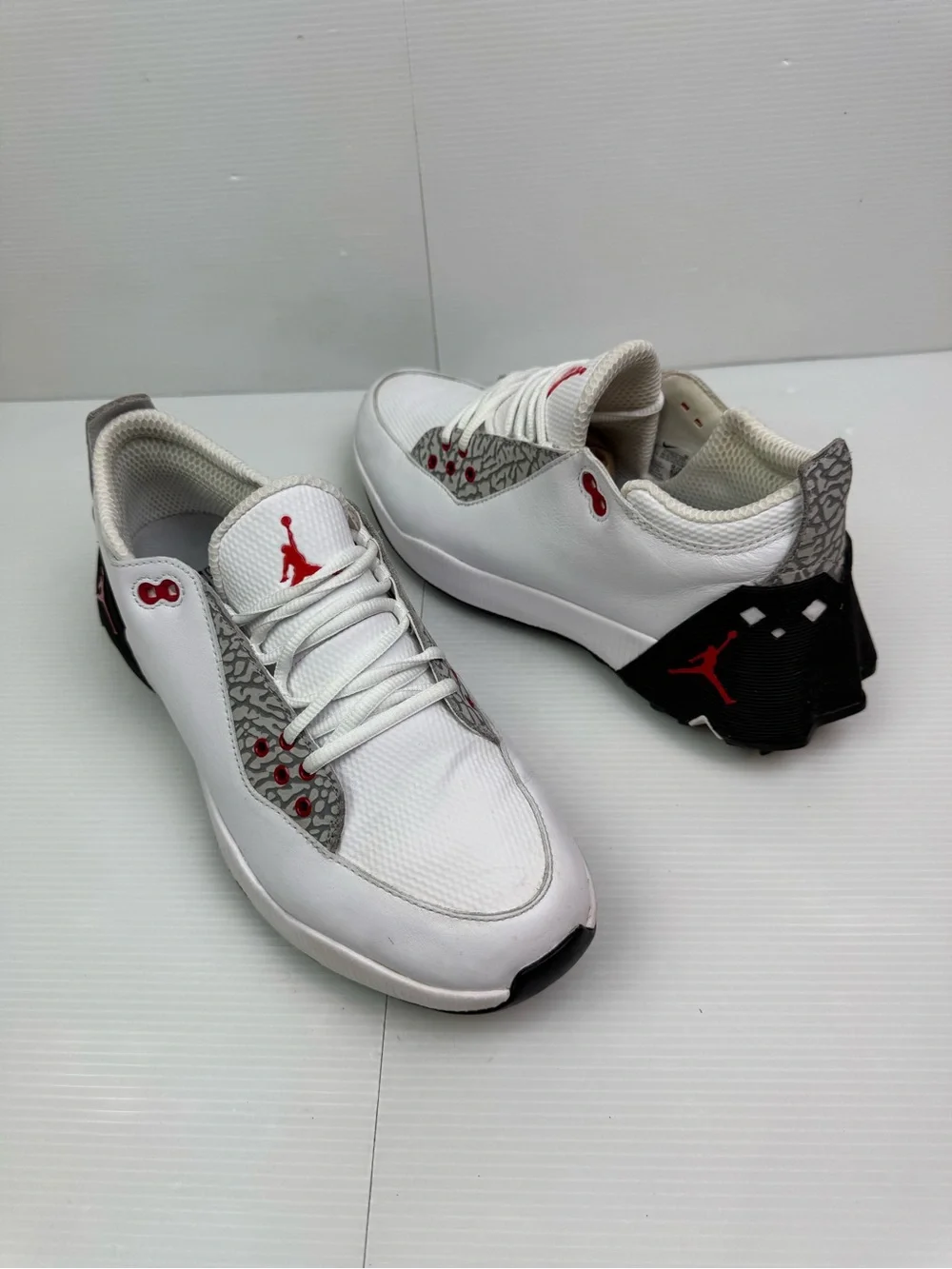 NIKE Jordan ADG 2 Golf Shoe ELEPHANT PRINT WHITE/BLACK Men’s 9.5 CT7812-100 READ